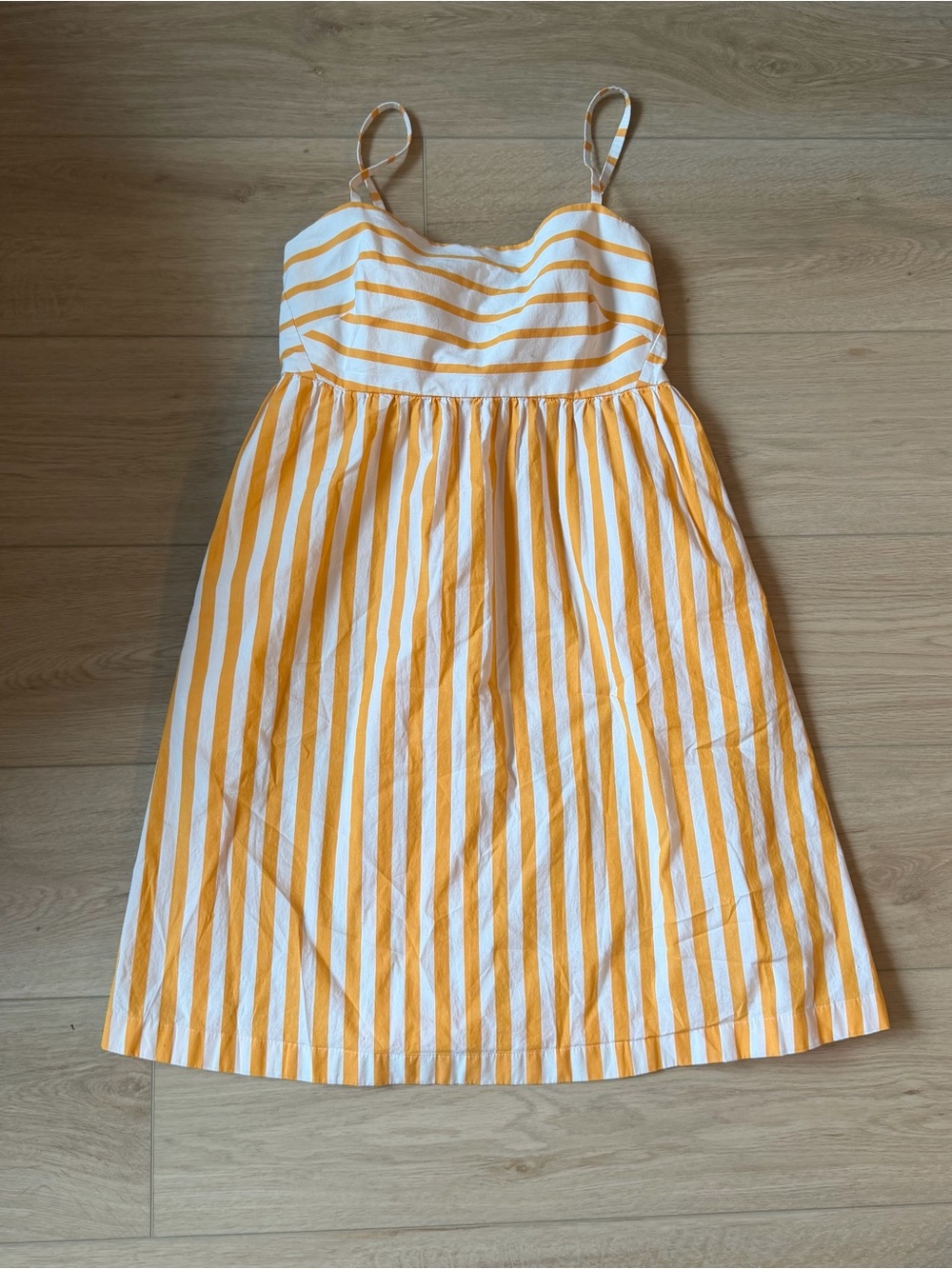 J. Crew Yellow and White Striped Dress
